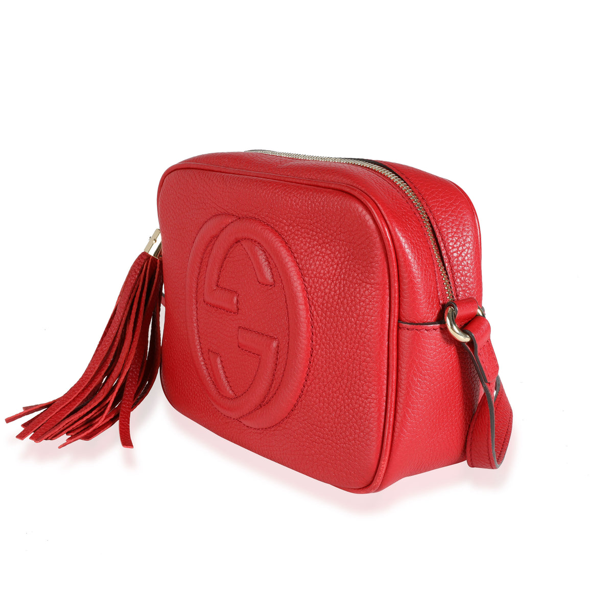 Gucci Tabasco Red Grained Calfskin Soho Disco Bag
