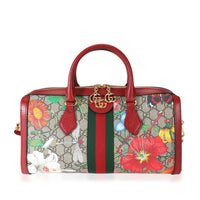 Gucci GG Supreme Flora Ophidia Medium Boston Bag