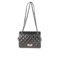 Chanel Black CC Quilted Leather Crossbody Flap Bag