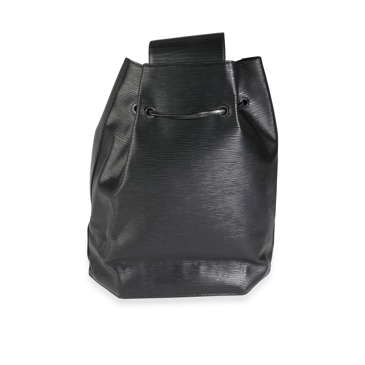 louis vuitton backpack drawstring Louis Vuitton Vintage Black Epi Leather Sac a Dos Drawstring Sling Backpack | myGemma
