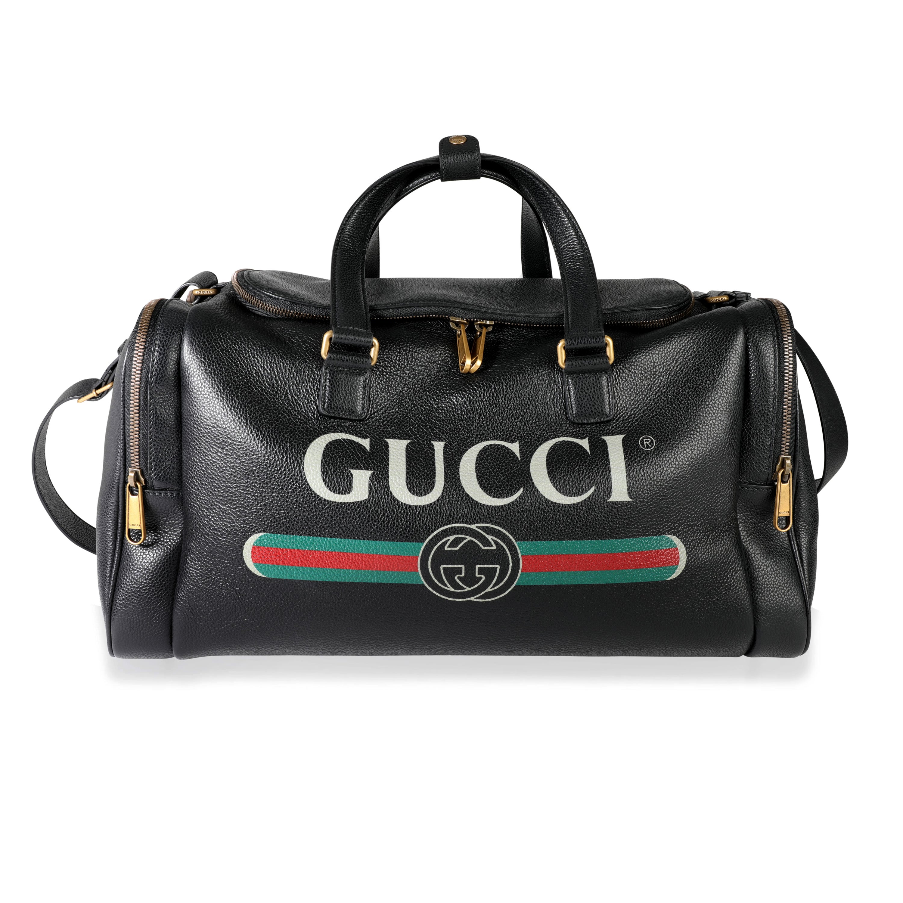 Black 2025 gucci holdall