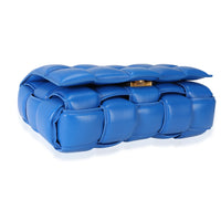Bottega Veneta Cobalt Maxi Intrecciato Leather Chain Cassette Bag