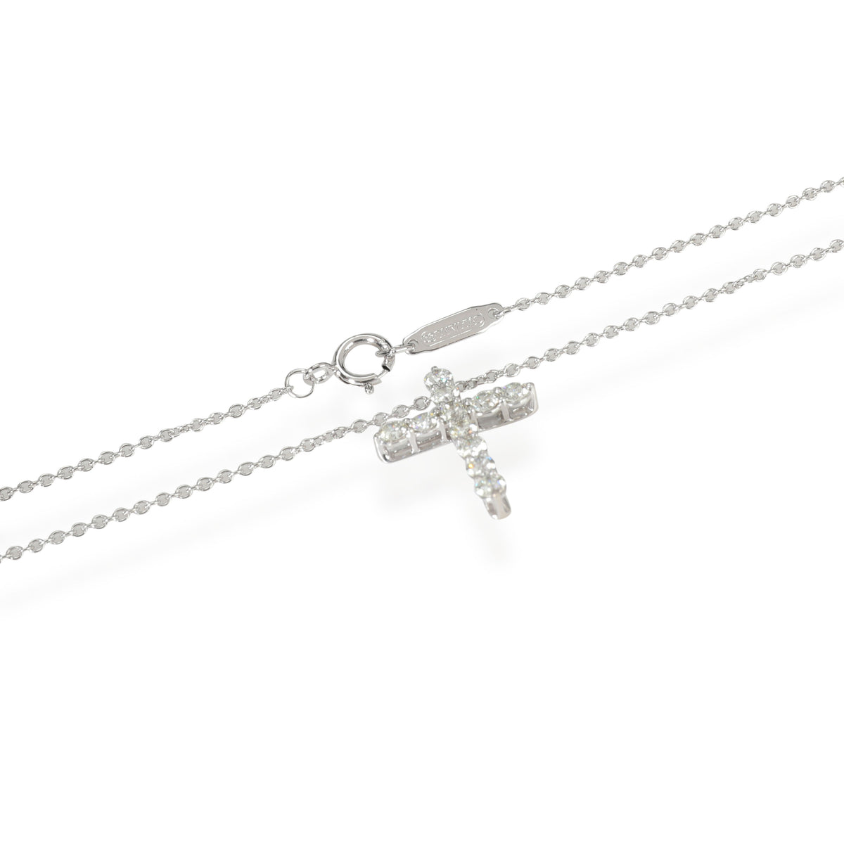 Tiffany & Co. Diamond Cross Pendant in Platinum 0.44 CTW