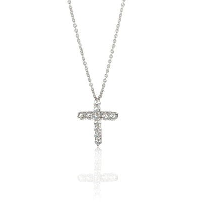 Tiffany & Co. Diamond Cross Pendant in Platinum 0.44 CTW