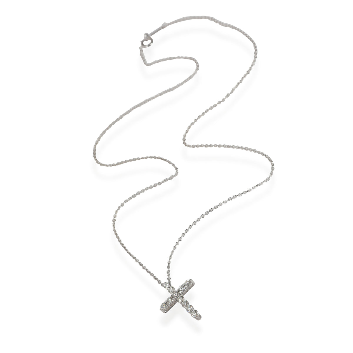 Tiffany & Co. Diamond Cross Pendant in Platinum 0.44 CTW