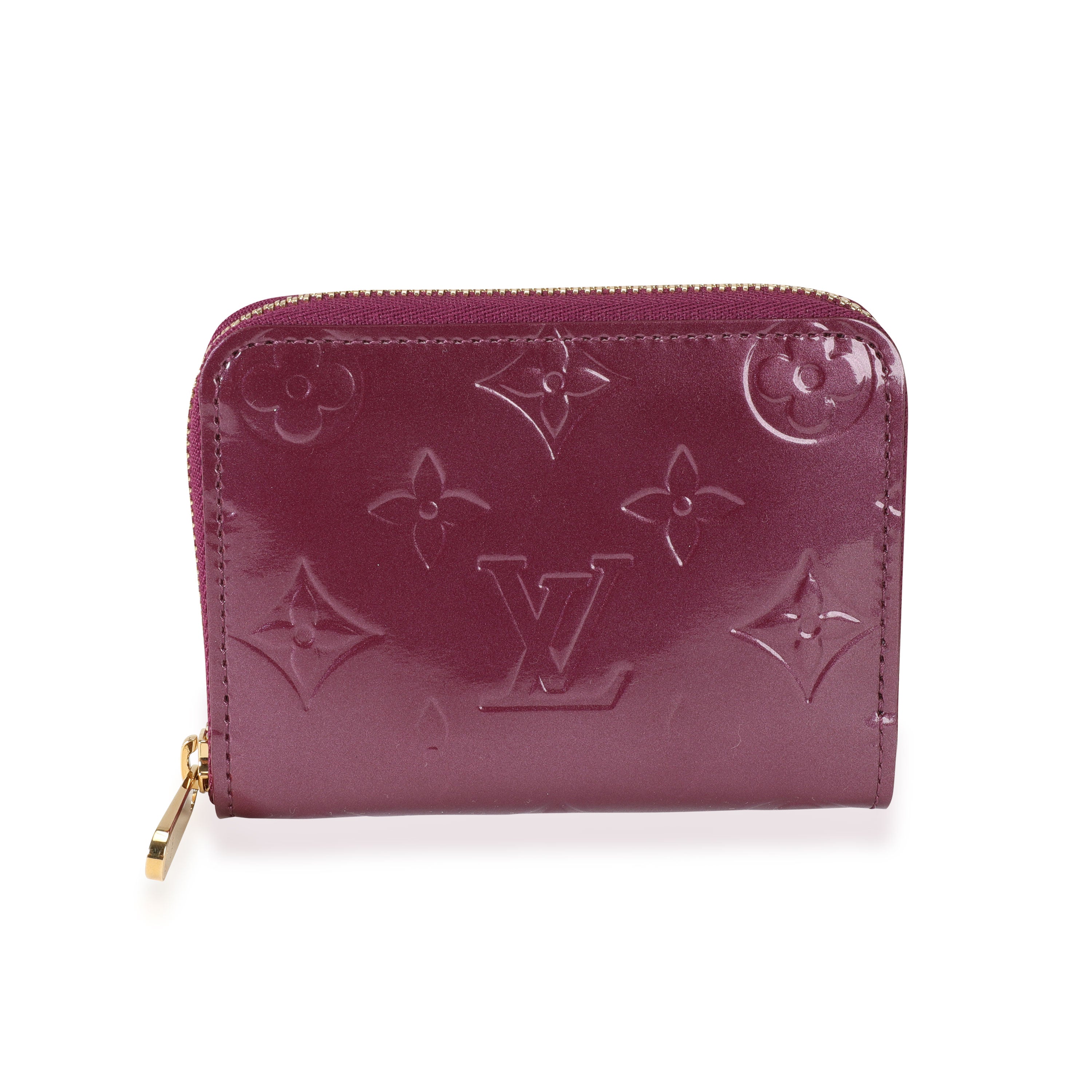 Louis Vuitton Purple Monogram Vernis Rayures Zippy Coin Purse