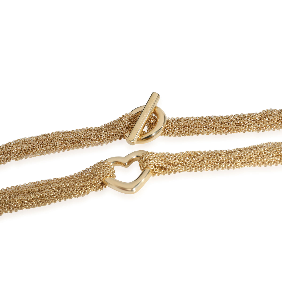 Tiffany & Co 18K Yellow Gold Heart Tag Choker Necklace -  Israel
