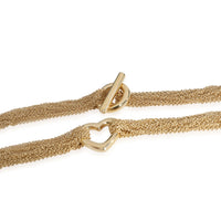 Tiffany & Co. Heart Choker Toggle  Multi-Strand Necklace in 18K Yellow Gold