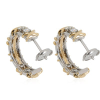Tiffany & Co. Schlumberger Diamond Hoop Earring in 18K Yellow Gold/Platinum 1.75