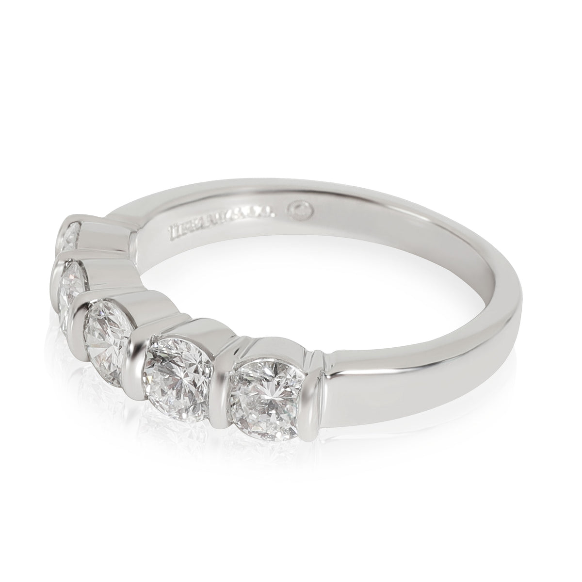 Tiffany & Co. Diamond 5 Stone Wedding Band in Platinum 1.05 CTW