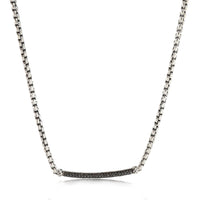 David Yurman Metro Diamond Necklace in 925 Sterling Silver 0.42 CTW