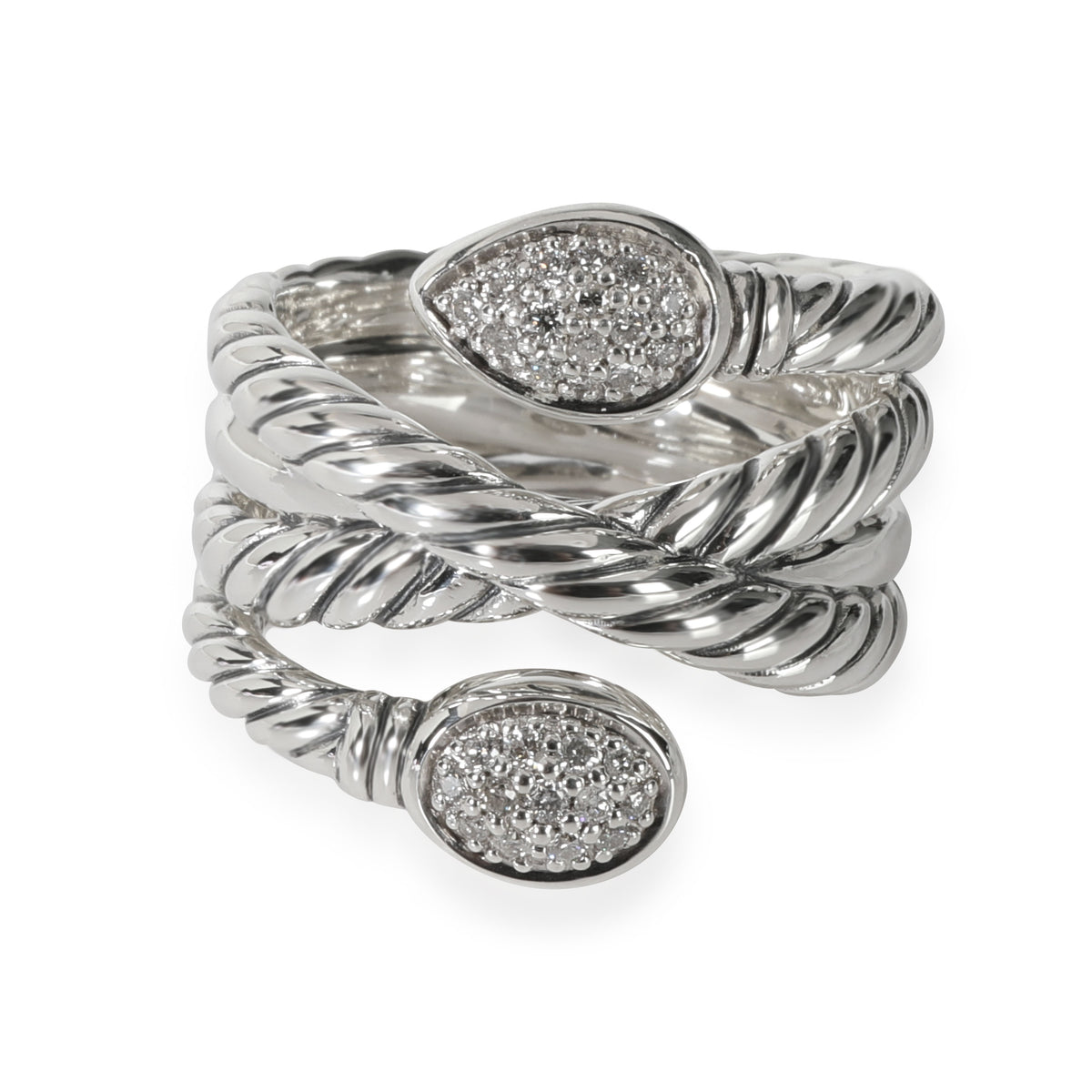 David Yurman Renaissance Diamond Ring in Sterling Silver 0.3 CT