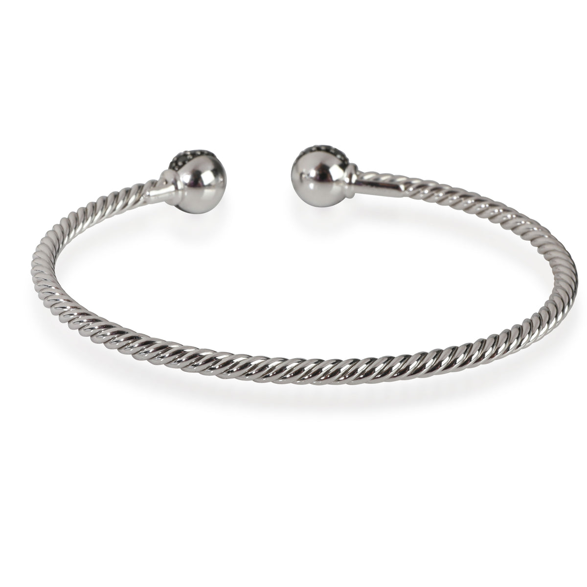 David Yurman Solaris Diamond Cuff in 18kt White Gold 0.81 CTW