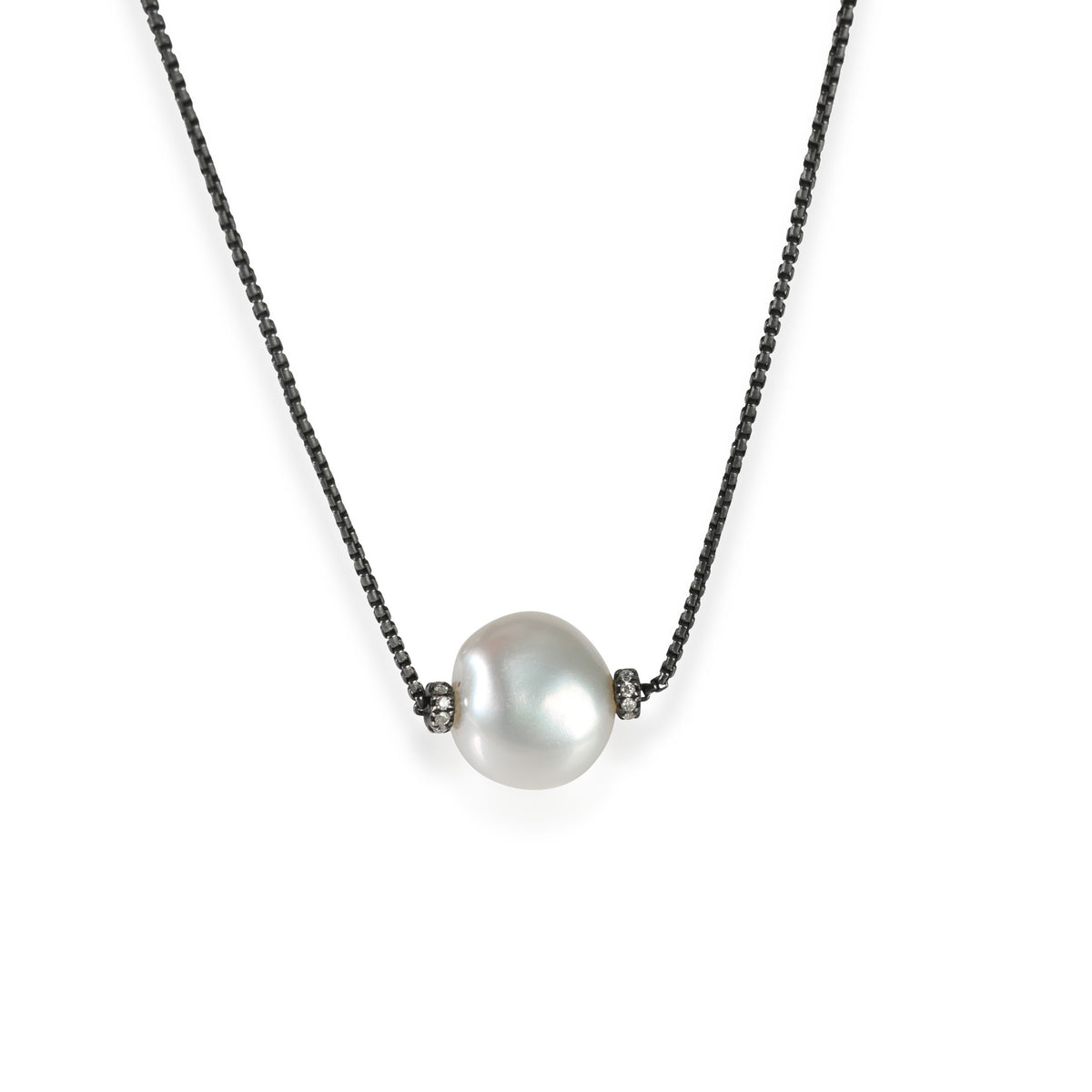 David Yurman Solari Pearl Diamond Fashion Pendant in Sterling Silver 0.