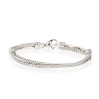 David Yurman Crossover Diamond Bangle in Sterling Silver 0.75 CTW