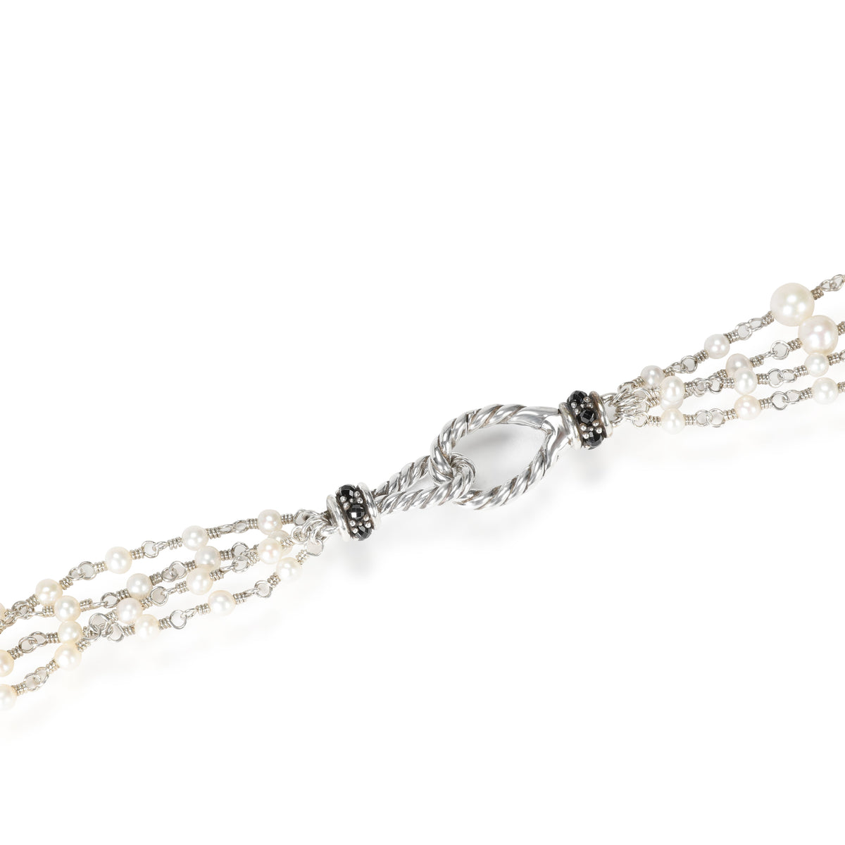 David Yurman Oceanica Pearl Onyx Necklace in  Sterling Silver