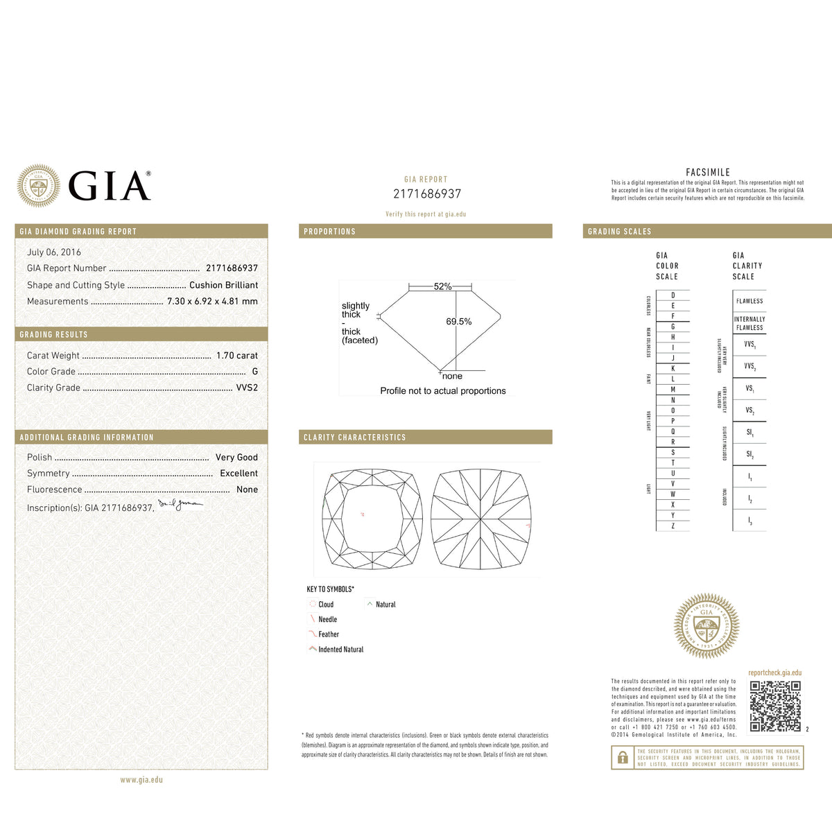 David Yurman Lanai  Diamond Engagement Ring in Platinum GIA G VVS2 1.93ctw