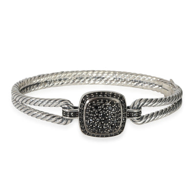 David Yurman Albion Black Diamond Bangle in Sterling Silver 0.73 CTW