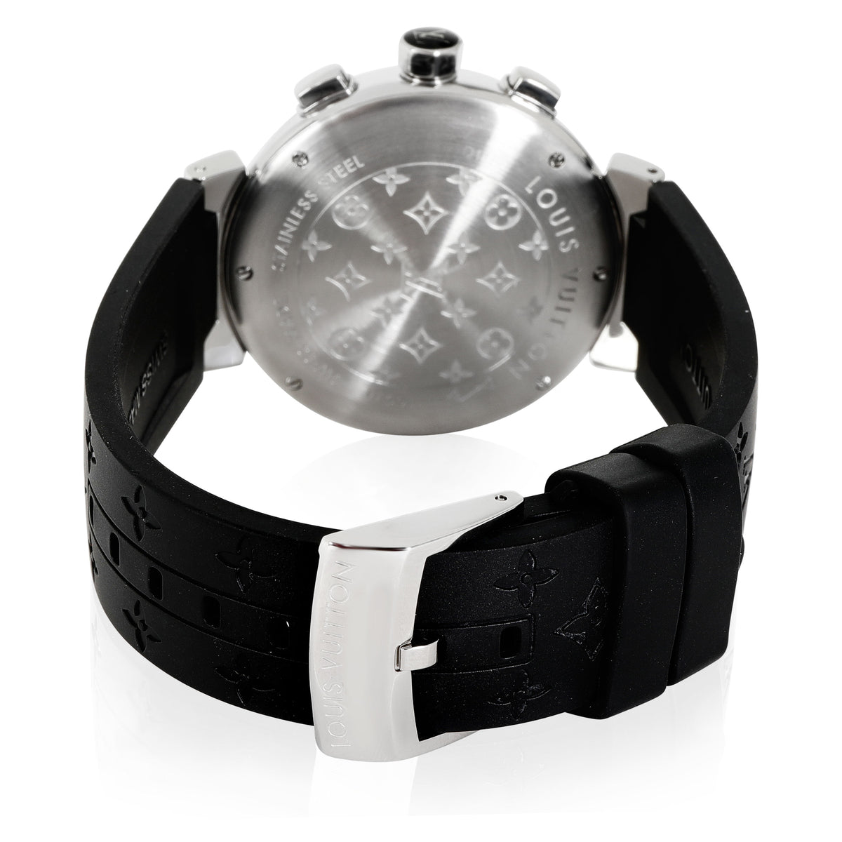 Louis Vuitton Tambour Q11BG Unisex Watch in  Stainless Steel
