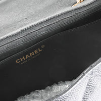 Chanel Black Quilted Caviar Jumbo Classic Single Flap Bag