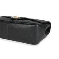 Chanel Black Quilted Caviar Jumbo Classic Single Flap Bag