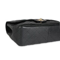 Chanel Black Quilted Caviar Jumbo Classic Single Flap Bag