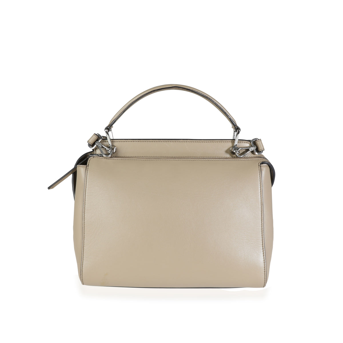 Fendi Neutrals Smooth Calfskin Leather Medium DotCom Bag