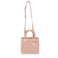 Dior Blush Cannage Lambskin Medium Lady Dior Bag