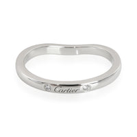 Cartier Ballerine Diamond Curved Band in Platinum 0.01 CTW