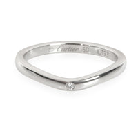 Cartier Ballerine Diamond Curved Band in Platinum 0.01 CTW