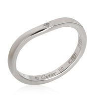 Cartier Ballerine Diamond Curved Band in Platinum 0.01 CTW