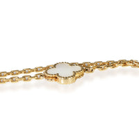 Van Cleef & Arpels Alhambra Mother Of Pearl Necklace in 18K Yellow Gold