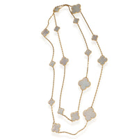 Van Cleef & Arpels Alhambra Mother Of Pearl Necklace in 18K Yellow Gold