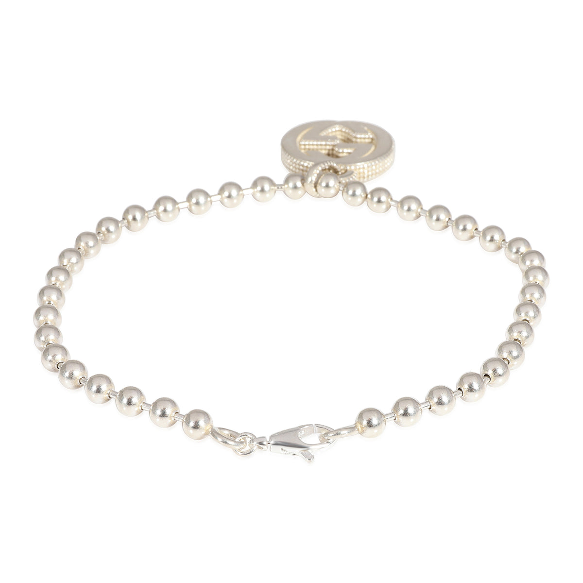 Gucci Interlocking G Ball Bead Bracelet in Sterling Silver