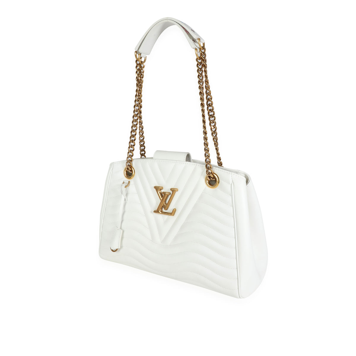 Louis Vuitton Snow Quilted Cowhide New Wave Chain Tote