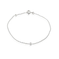 Christian Dior Diamond Station Bracelet in 18K White Gold 0.03 CTW