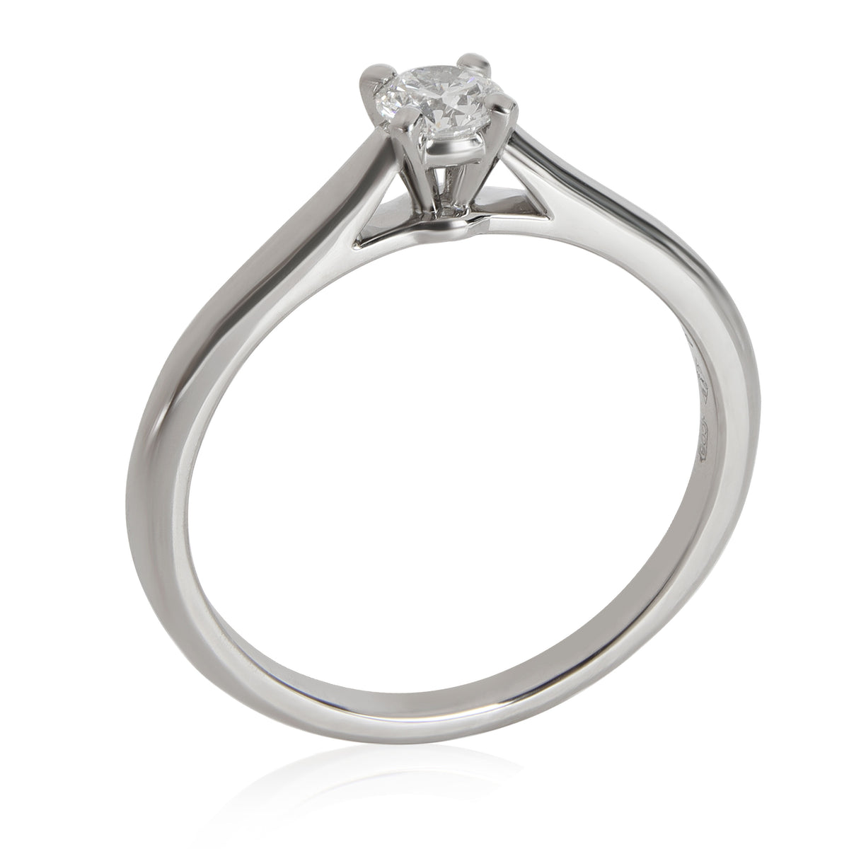 Cartier 1895 Solitaire Diamond Engagement Ring in  Platinum E IF 0.23 CTW