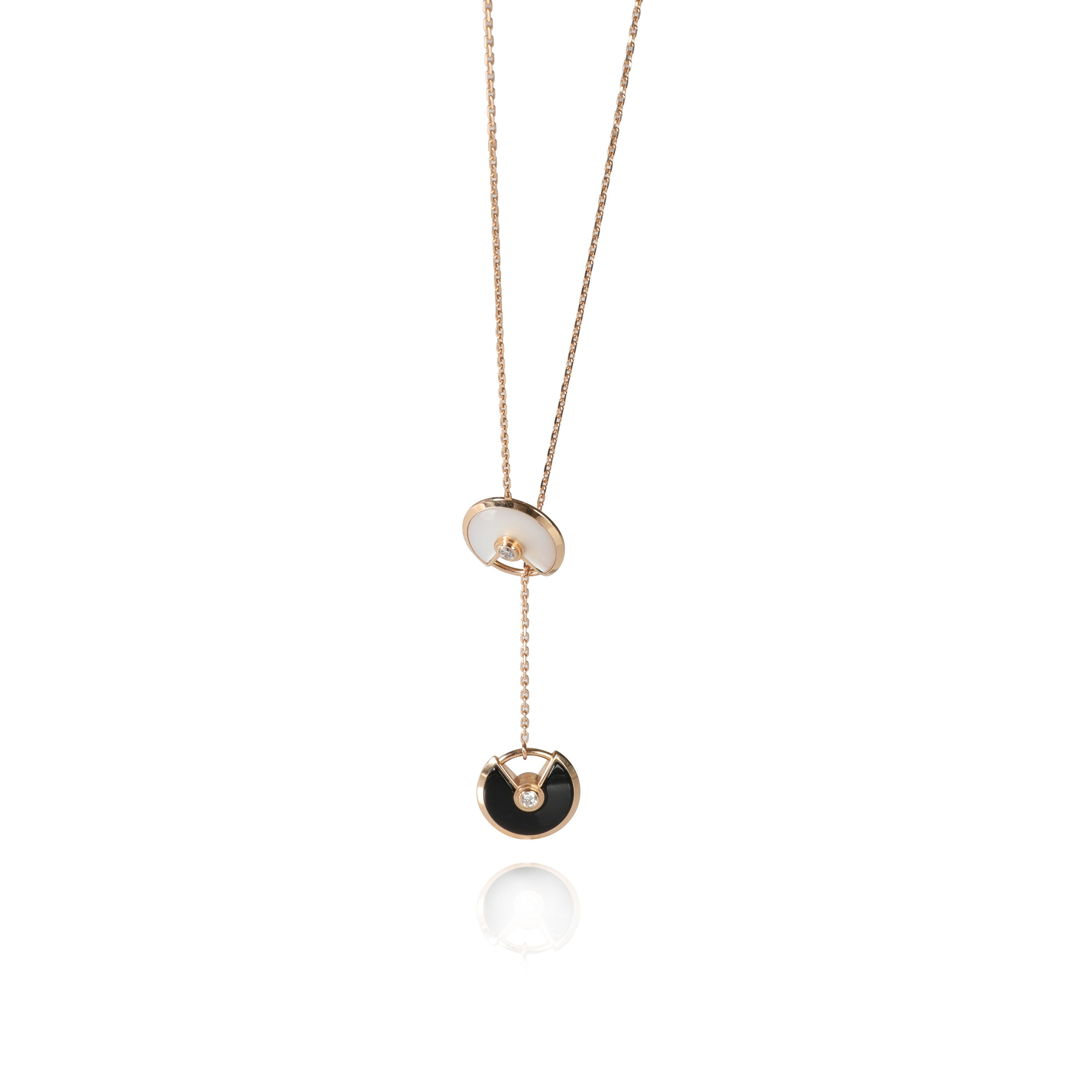 Cartier Amulette de Cartier Mother Of Pearl Onyx Necklace in 18K