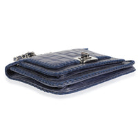 Chanel Navy Leather & Crochet Square Quilt Reissue Flap Bag