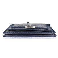 Chanel Navy Leather & Crochet Square Quilt Reissue Flap Bag