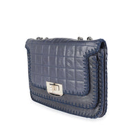 Chanel Navy Leather & Crochet Square Quilt Reissue Flap Bag