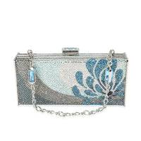 Judith Leiber Blue & Silver Crystal Minaudière