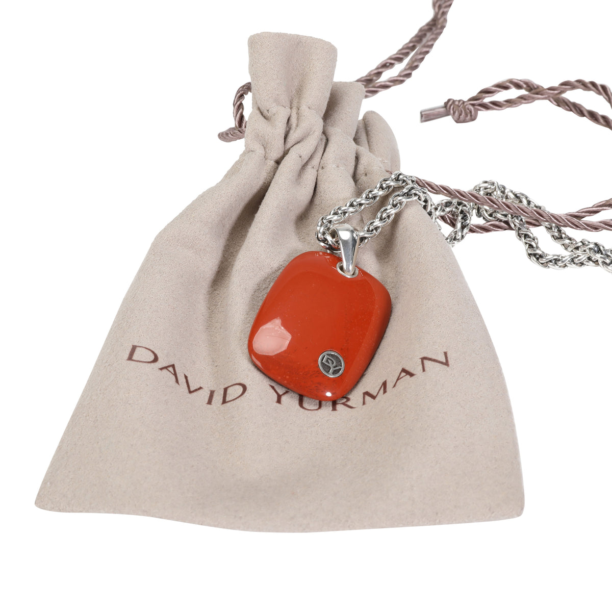 David Yurman Mens Jasper Pendant in  Sterling Silver