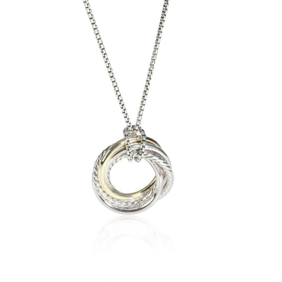 David Yurman Crossover Collection Pendant in 14K Yellow Gold/Sterling Silver