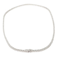 Diamond Tennis Necklace in 14k White Gold 8.1 CTW