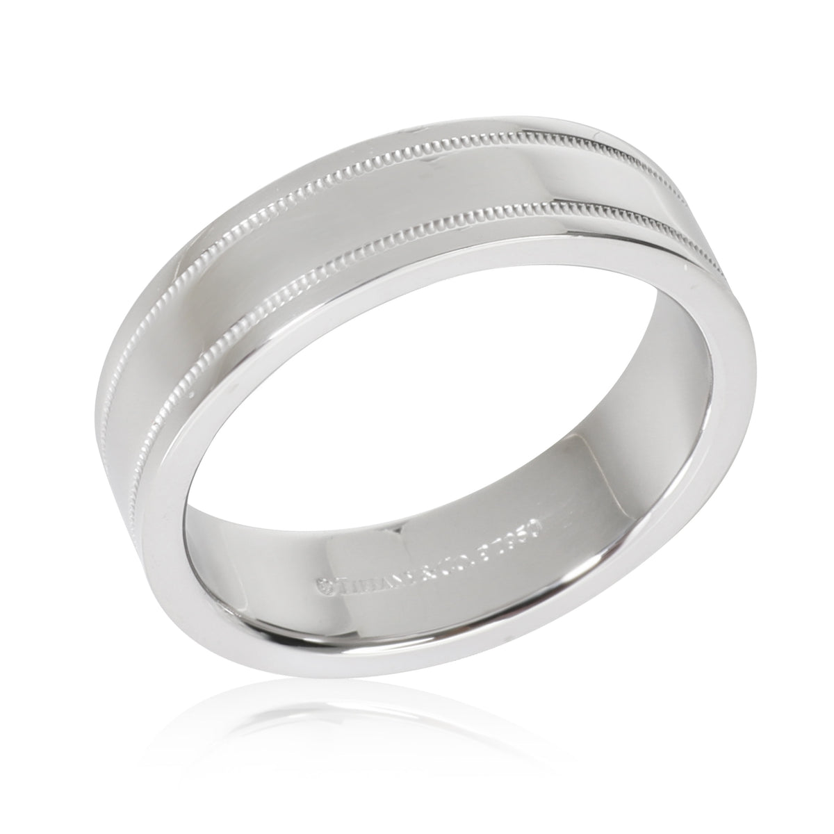 Tiffany & Co. Essential Double Milgrain in Band in Platinum