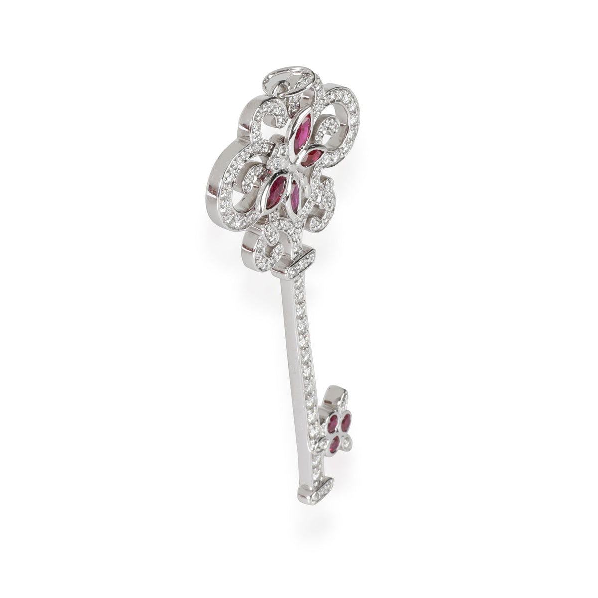 Tiffany & Co. Keys Ruby Diamond Enchant Dragonfly Pendant in Platinum