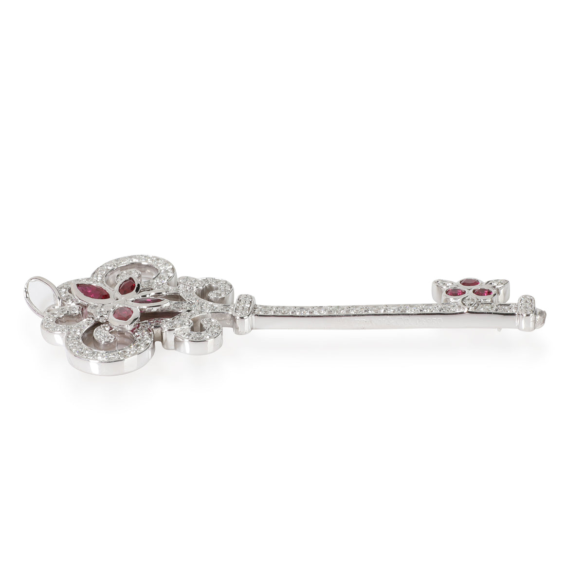 Tiffany & Co. Keys Ruby Diamond Enchant Dragonfly Pendant in Platinum