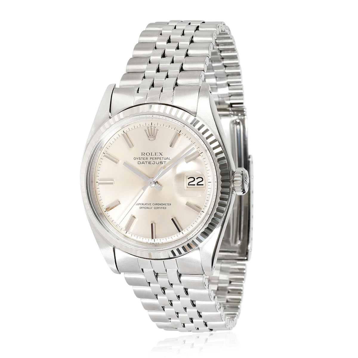 Rolex Datejust 1601 Mens Watch in 14kt Stainless Steel/White Gold