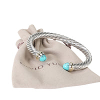 David Yurman Cable Classics Turquoise Cuff in 14k Sterling/Gold